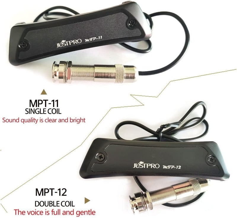 Just-pro Acoustic Guitar Pickup, Humbucker Magnetic Passive Sound-Hole Guitar Pickups with Audio Output for Acoustic Guitar - Image 4